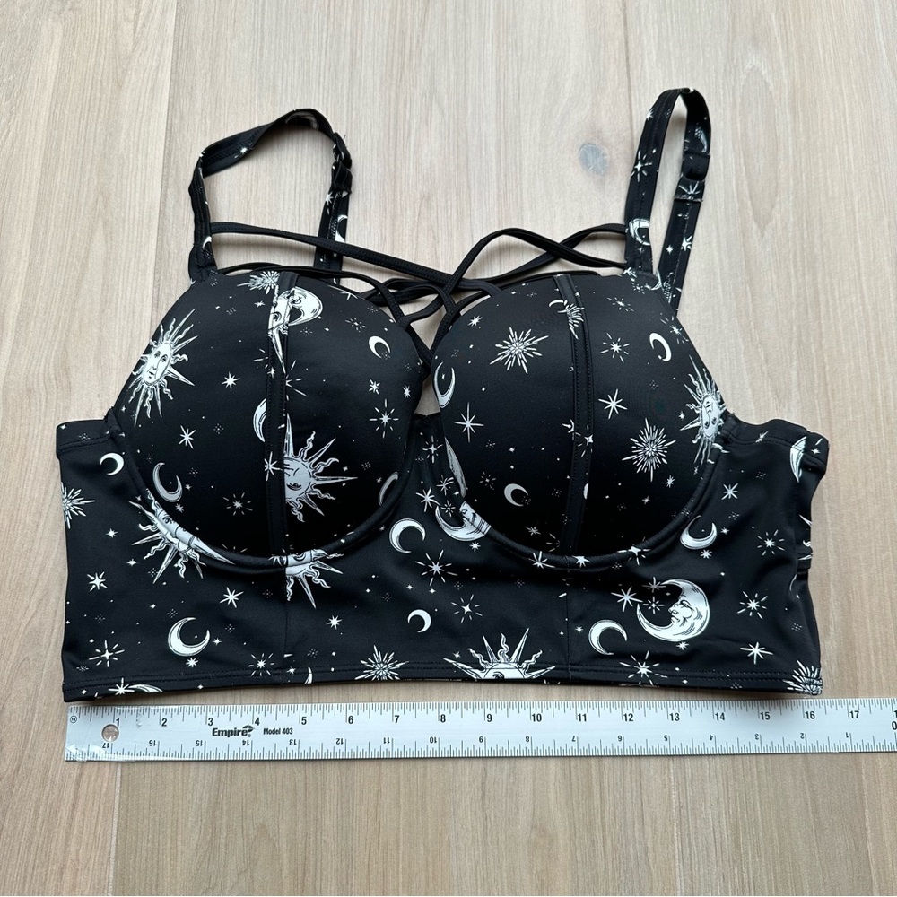 Black Celestial Women's Swim Top - Picture 4 of 6